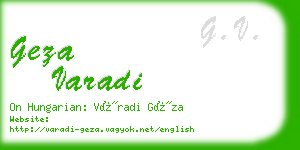 geza varadi business card